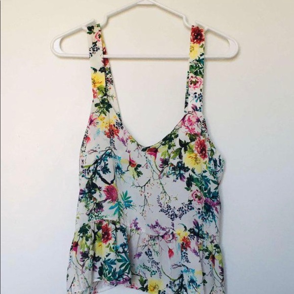 Stradivarius Tropical Floral Peplum Cami - Picture 3 of 5